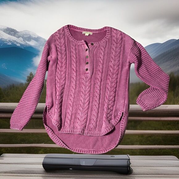 Ruff Hewn Cable Knitt Sweater Womens Pink‎ Small Outdoor Camping - Picture 1 of 5